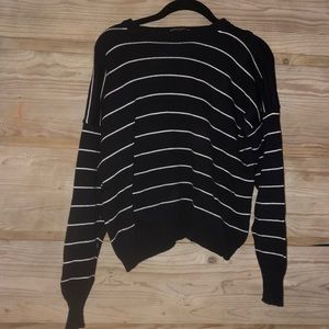 Brandy Melville blue and white striped sweater